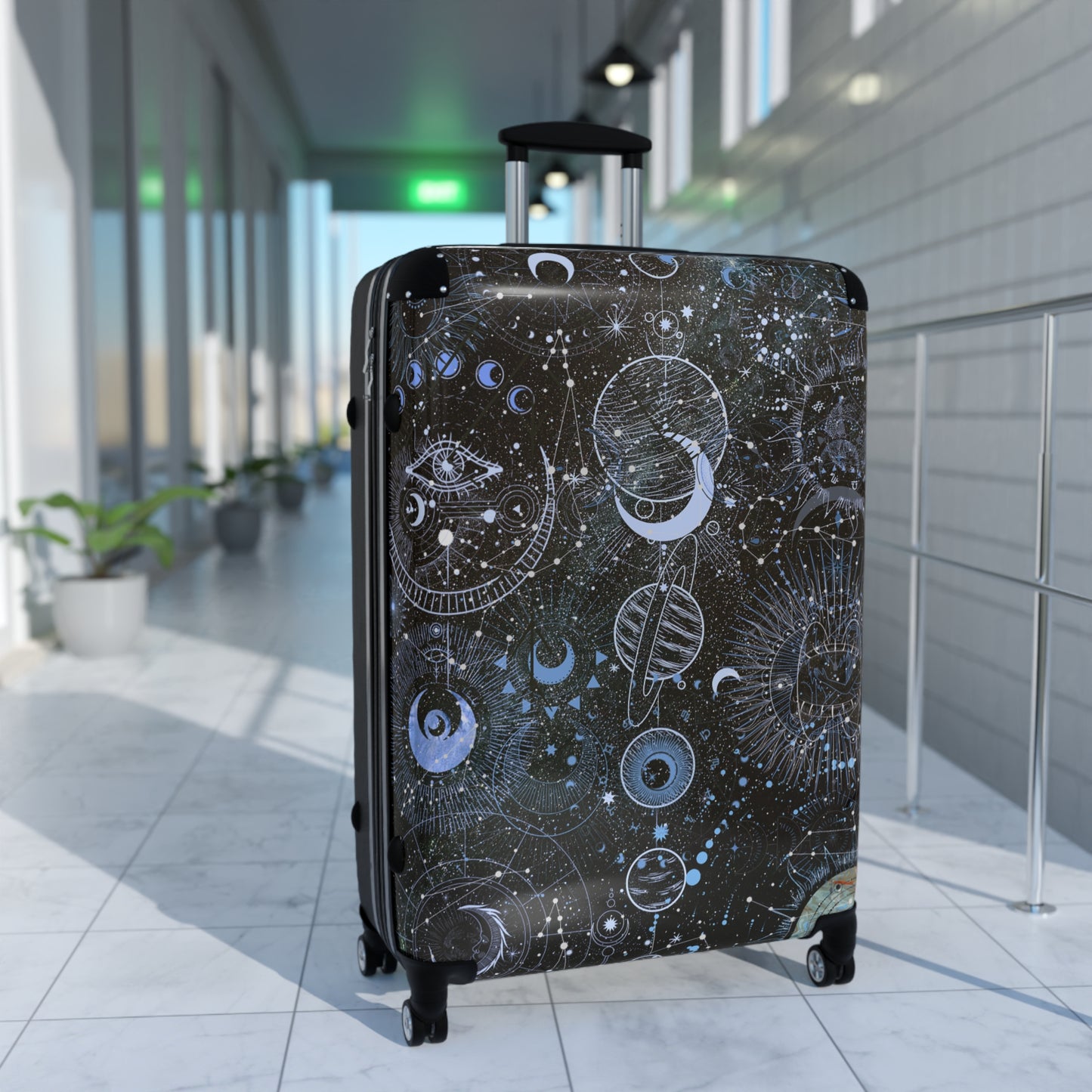 Cosmic Suitcases - Stylish Space-Themed
