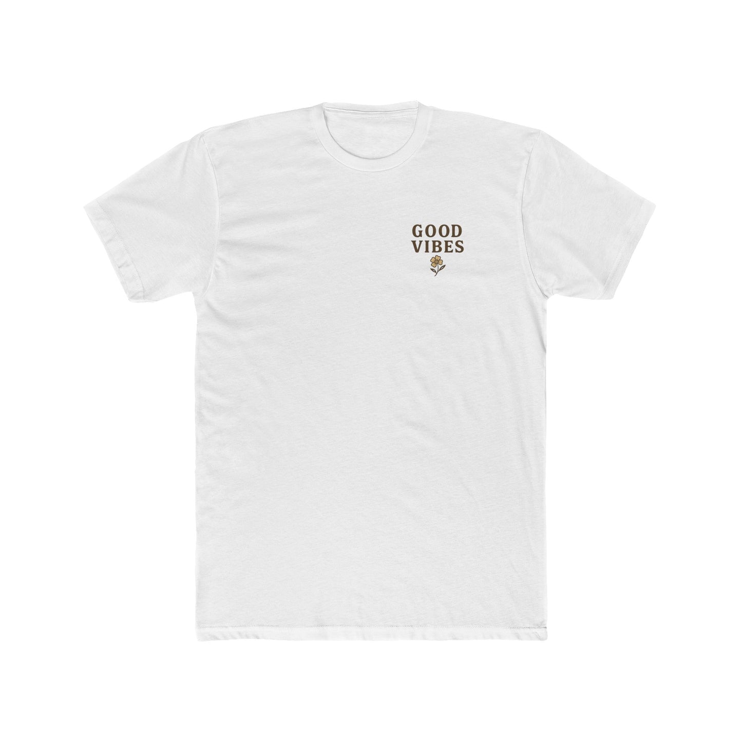 Good Vibes Unisex Cotton Crew Tee | Casual Wear, Nature Lovers, Retro Design