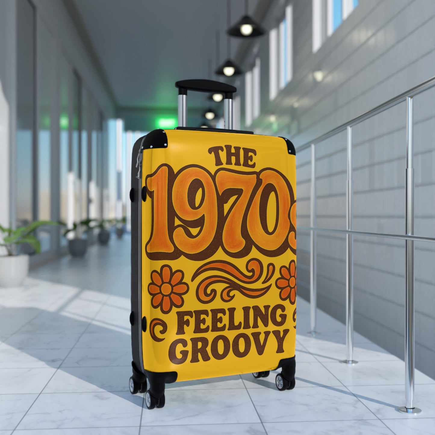 Retro 1970s Suitcase - Groovy Travel Luggage