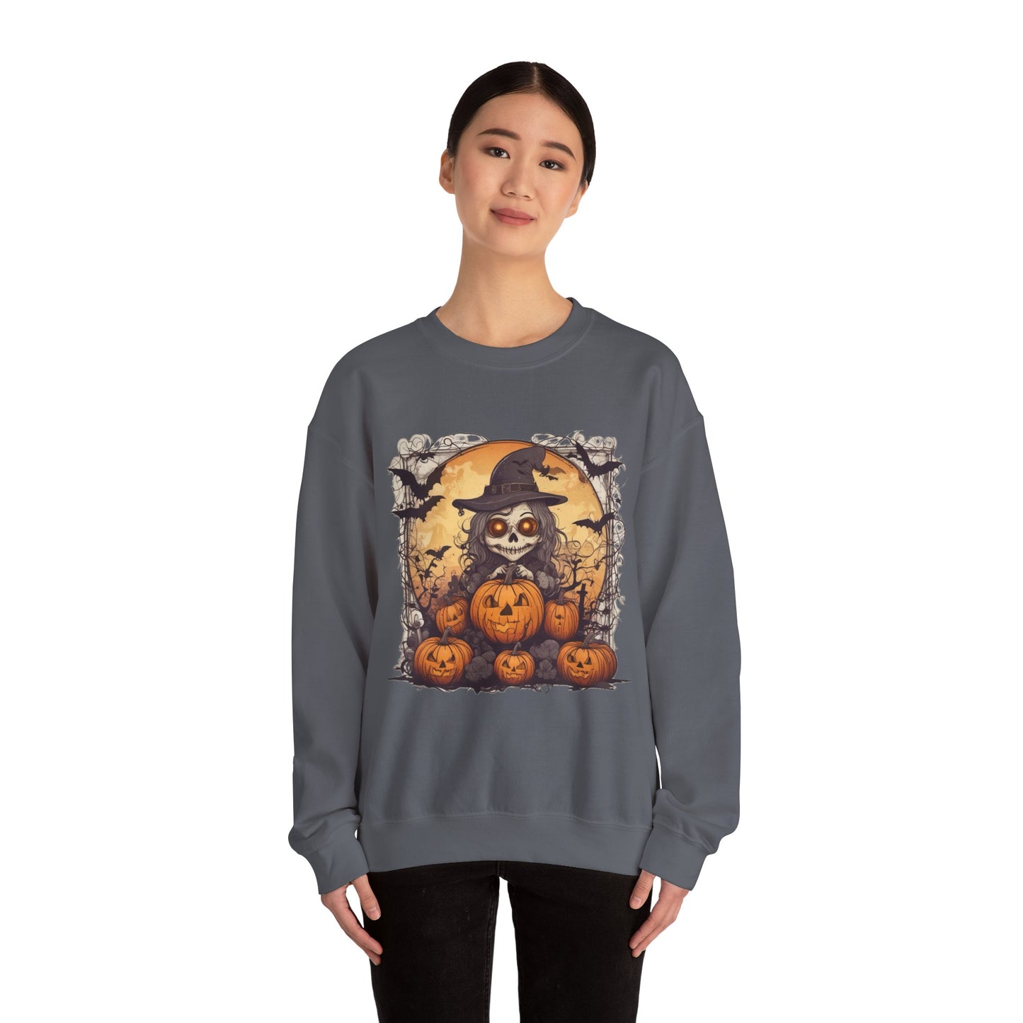 Spooky Witch Unisex Heavy Blend™ Crewneck Sweatshirt