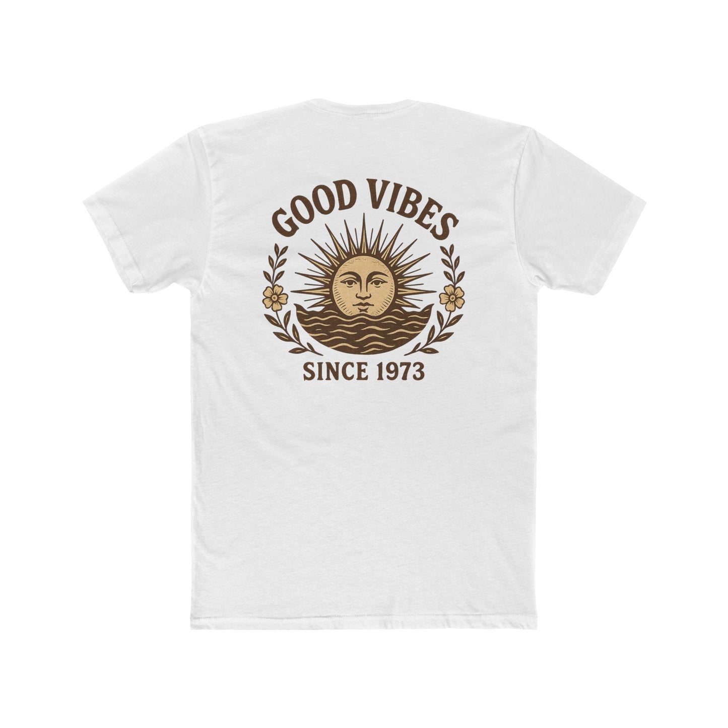 Good Vibes Unisex Cotton Crew Tee | Casual Wear, Nature Lovers, Retro Design