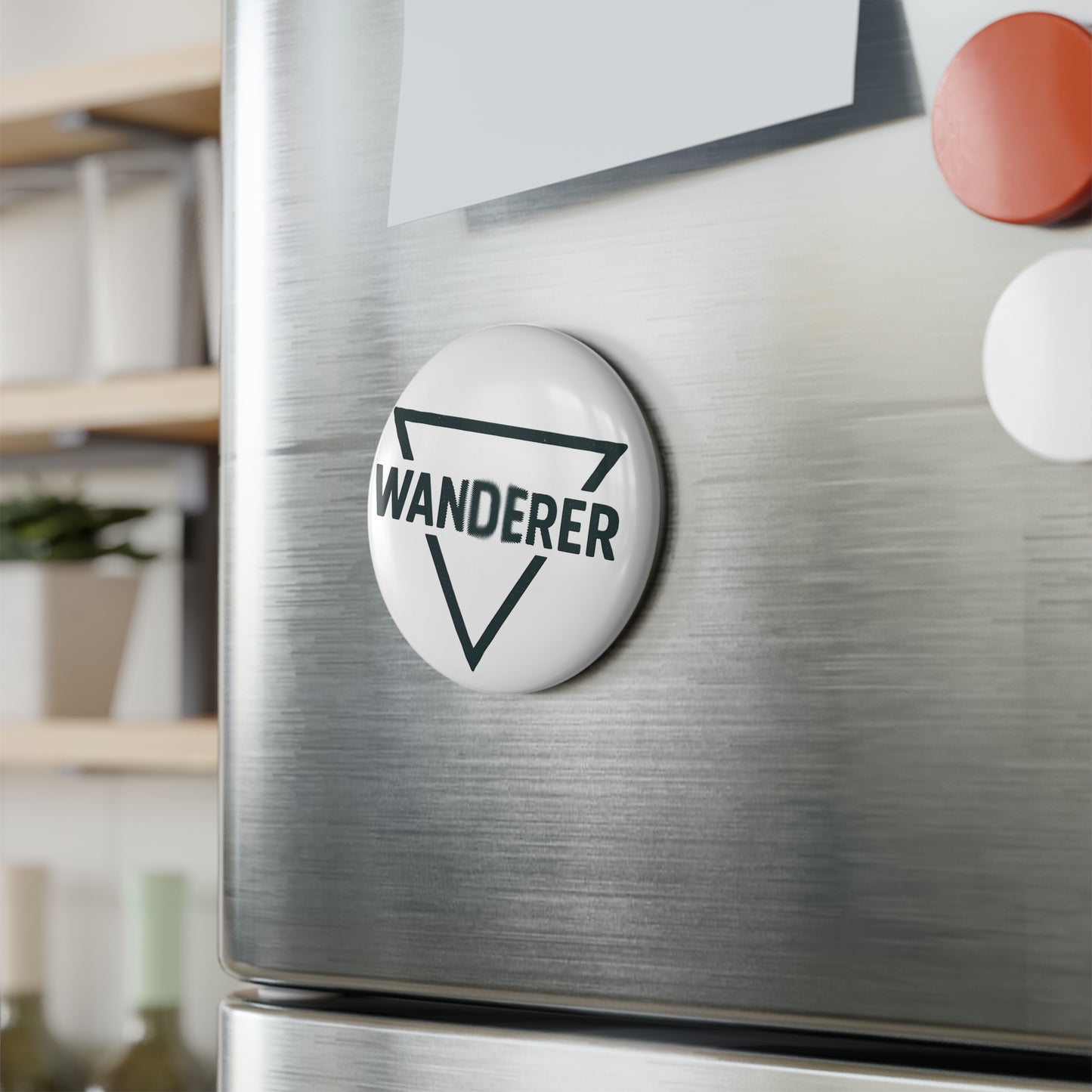 Wanderer Button Magnet, Travel Decor, Adventure Gift