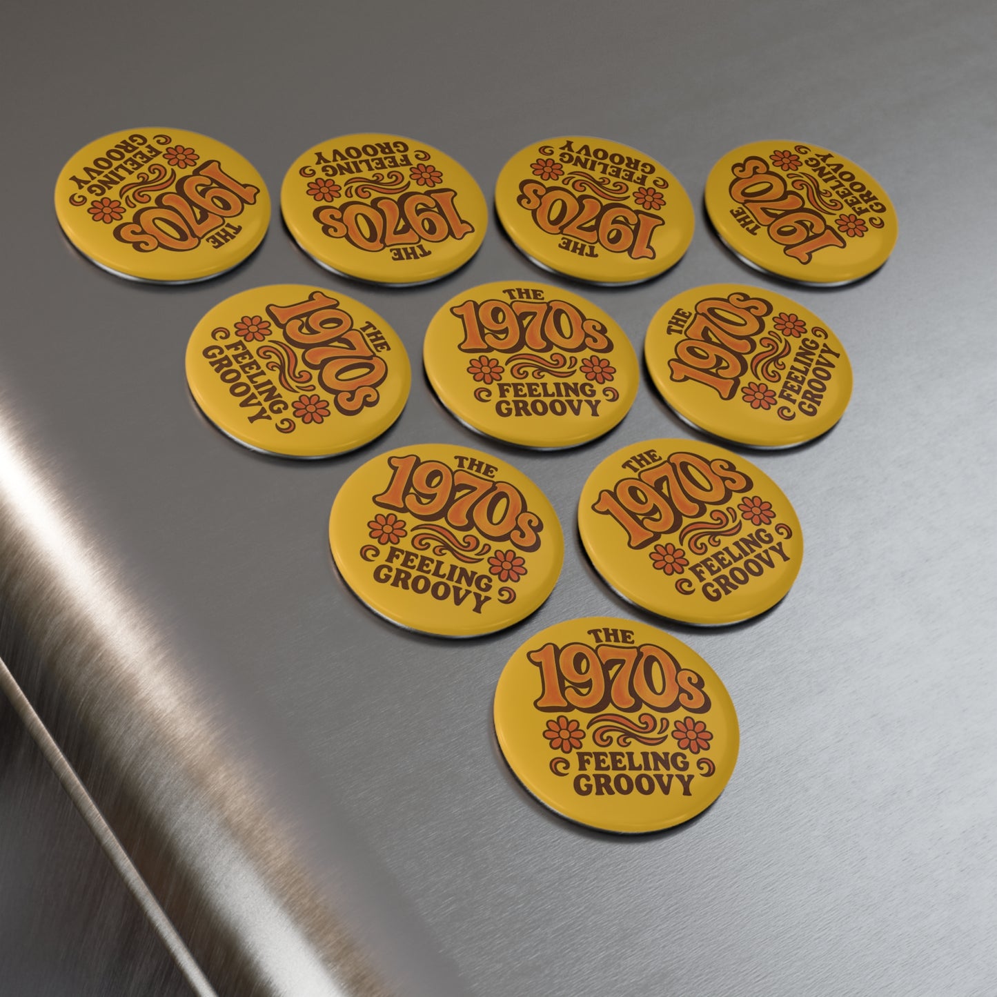 1970s Feeling Groovy Button Magnet