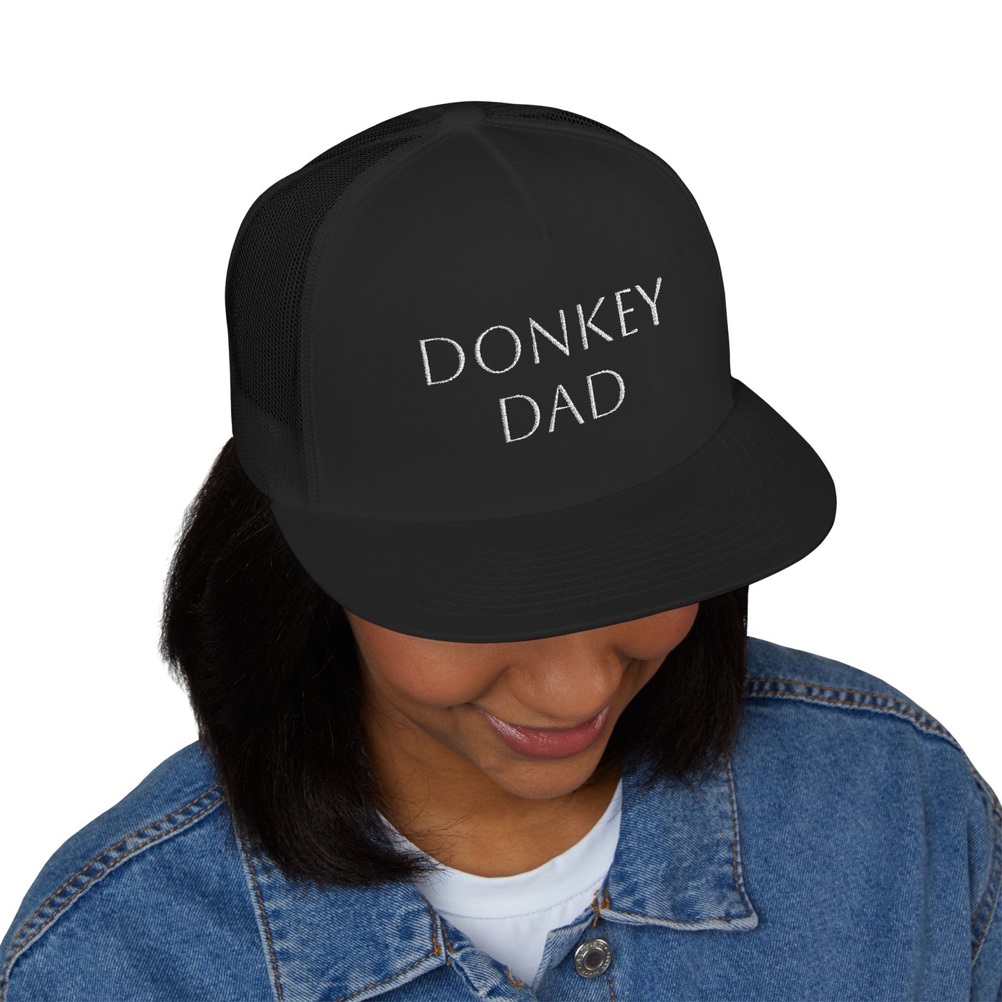Donkey Dad Embroidered 5 Panel Trucker Cap