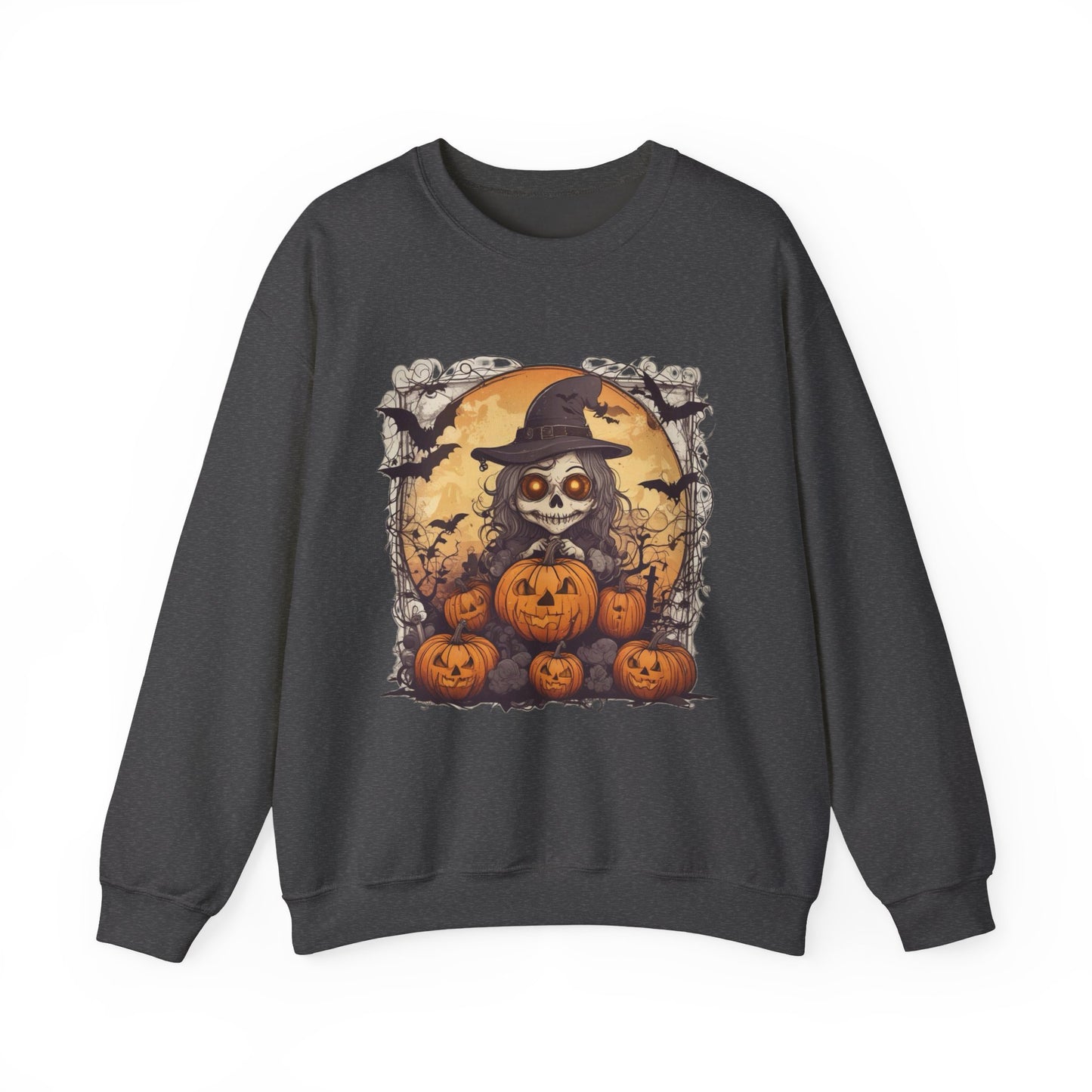 Spooky Witch Unisex Heavy Blend™ Crewneck Sweatshirt