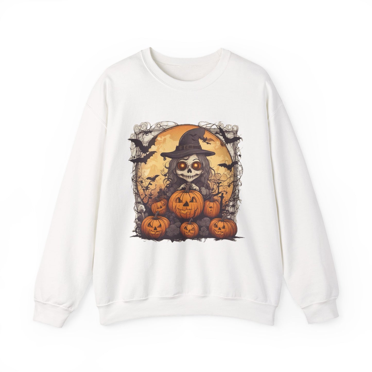 Spooky Witch Unisex Heavy Blend™ Crewneck Sweatshirt