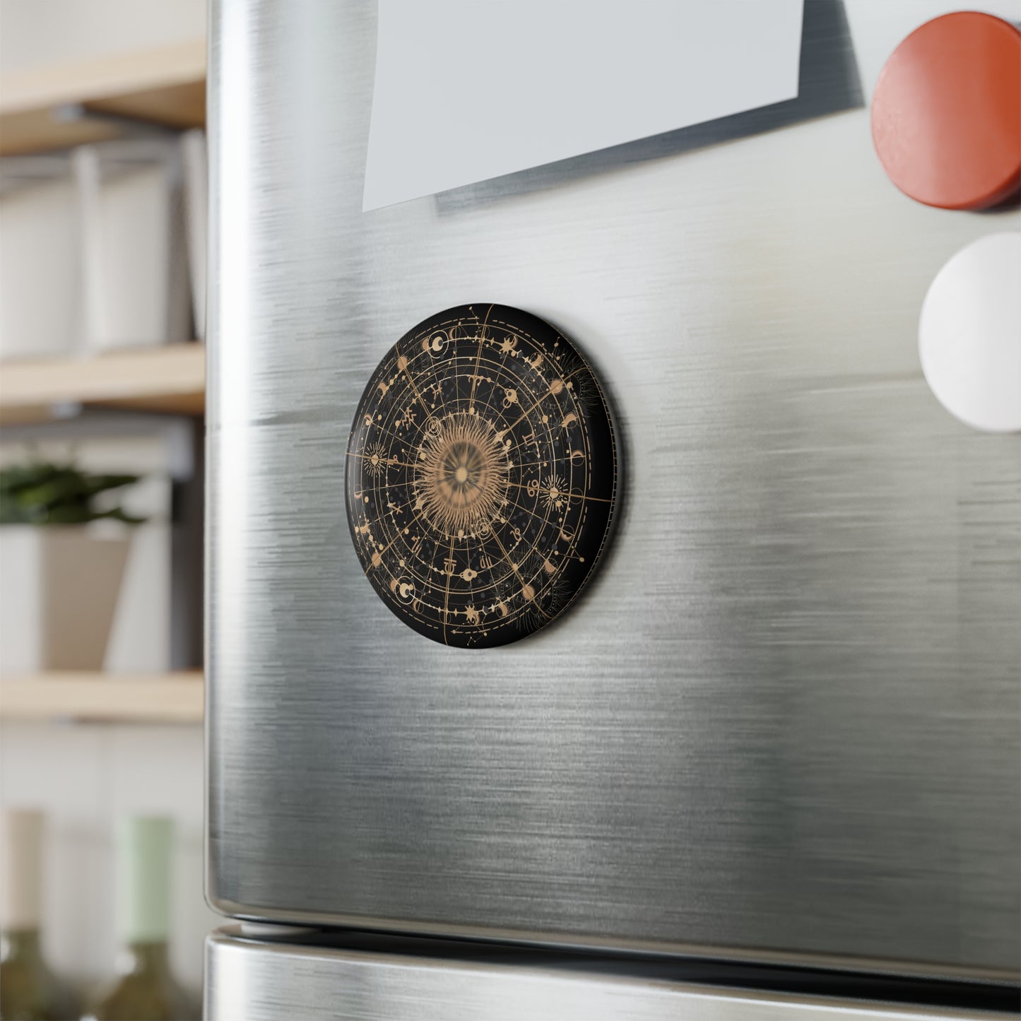 Astrology Button Magnet Set - Celestial Decor for Home, Gifts for Astrology Magnet