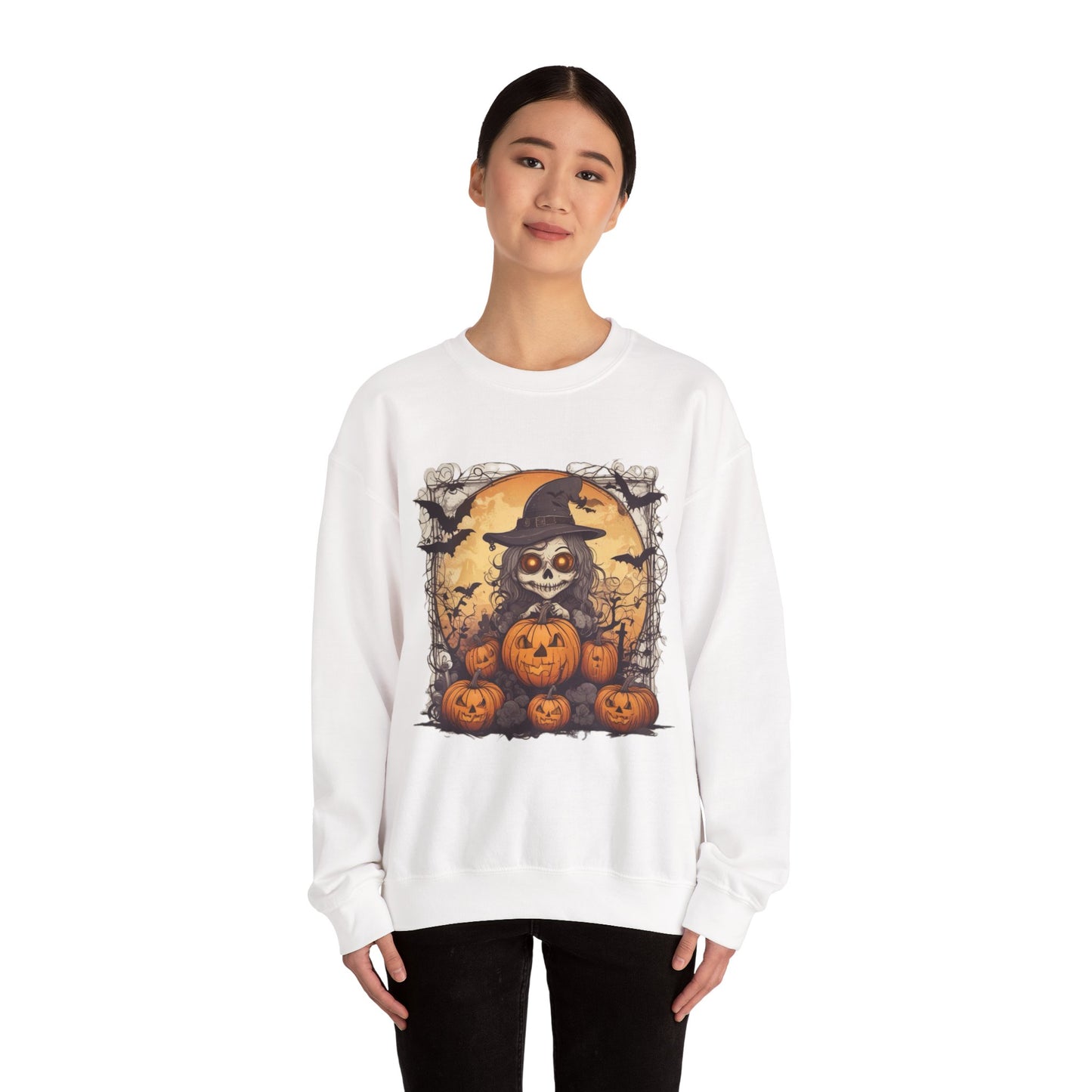 Spooky Witch Unisex Heavy Blend™ Crewneck Sweatshirt