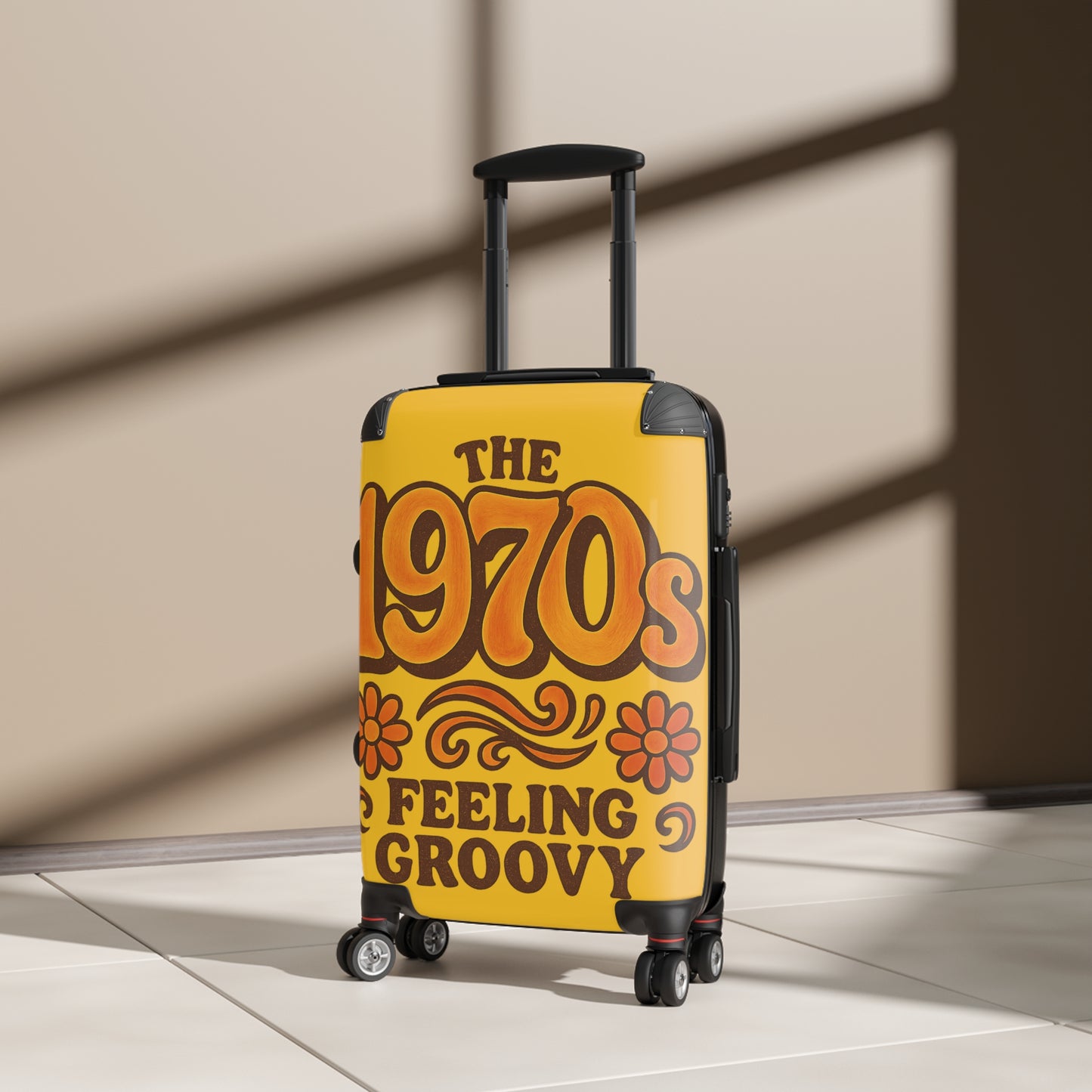 Retro 1970s Suitcase - Groovy Travel Luggage