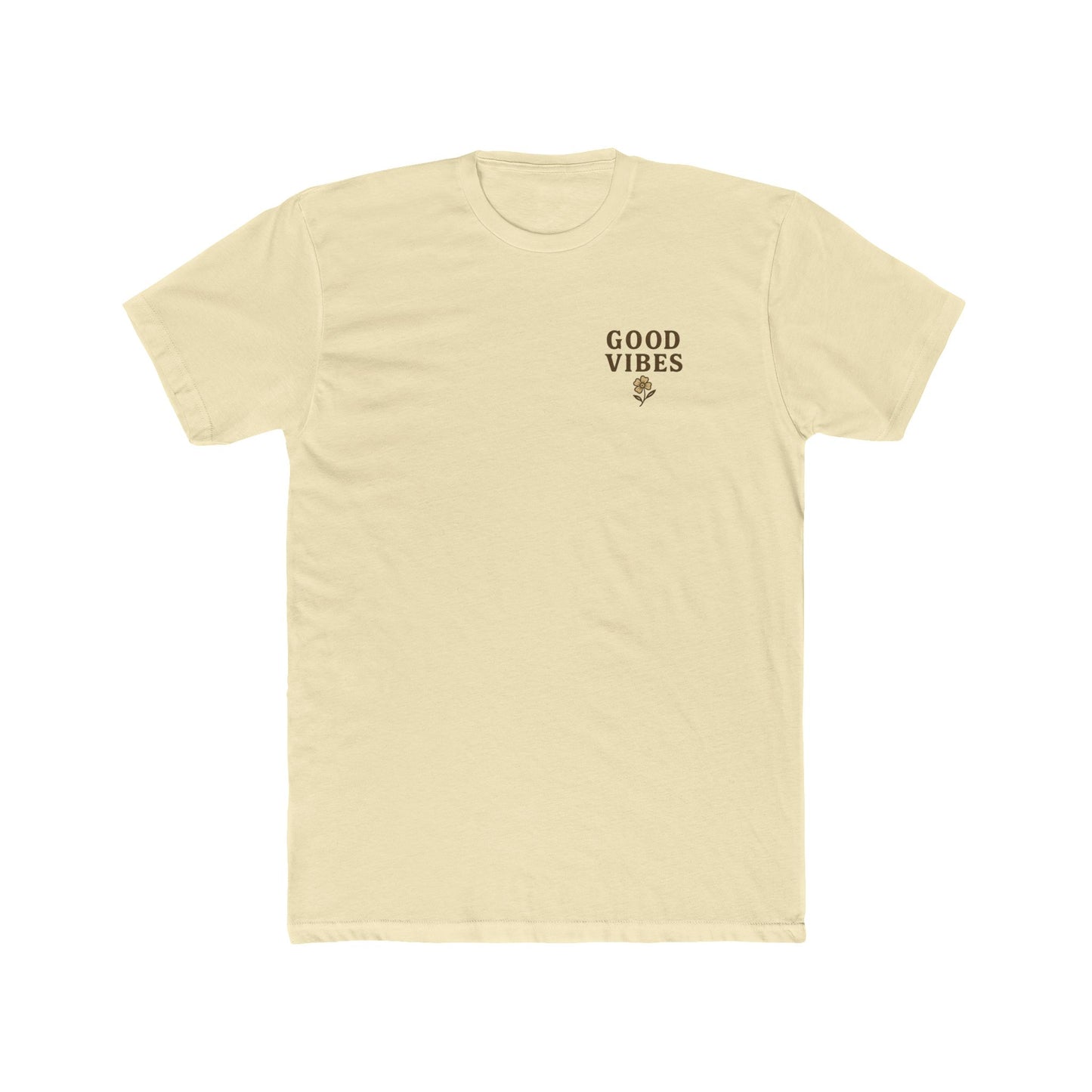 Good Vibes Unisex Cotton Crew Tee | Casual Wear, Nature Lovers, Retro Design