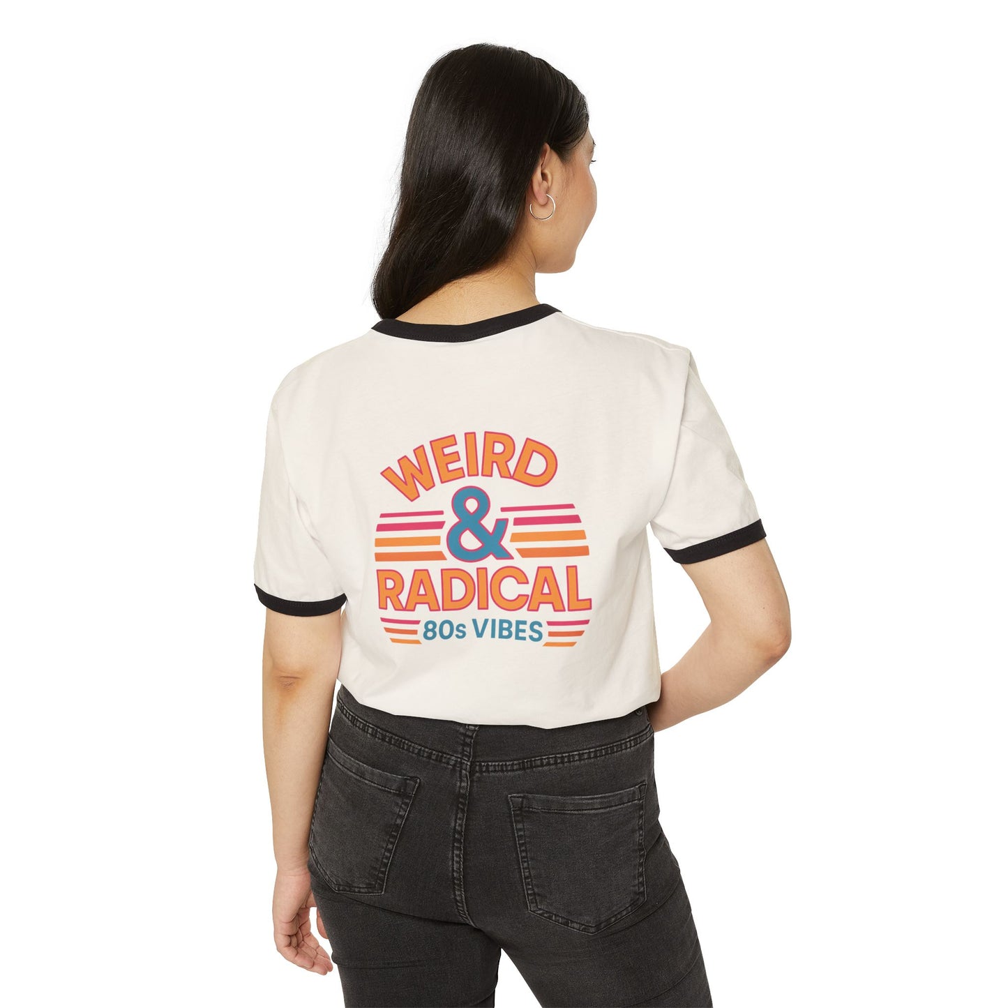 Retro 80s Unisex Ringer T-Shirt | Weird & Radical Graphic Tee