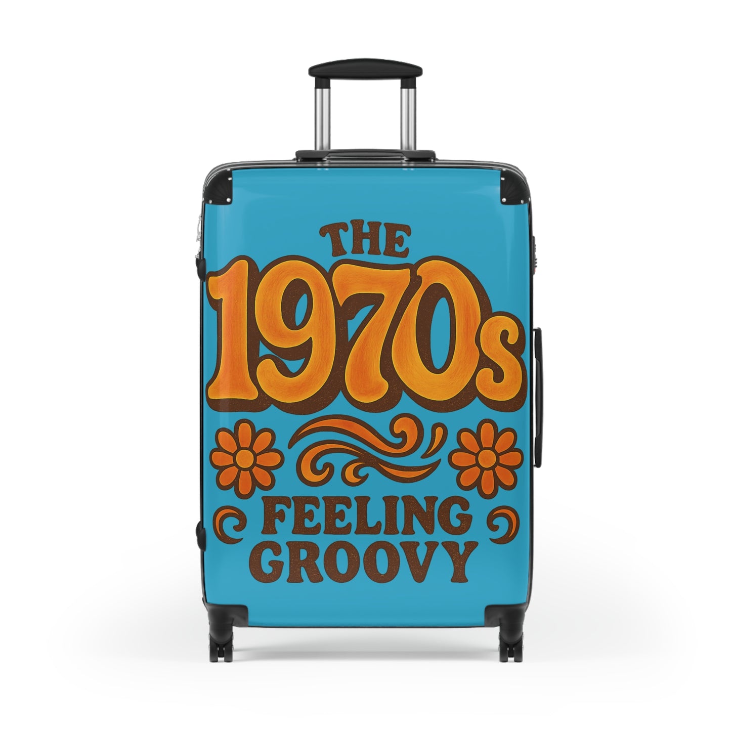 Retro Groovy Suitcase - 1970s Travel Luggage