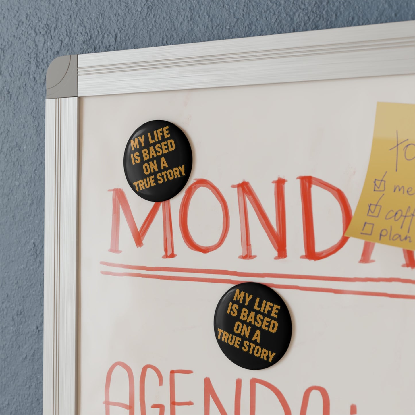 True Story Button Magnets, Fun Gift for Storytellers, Round Magnets for Fridge