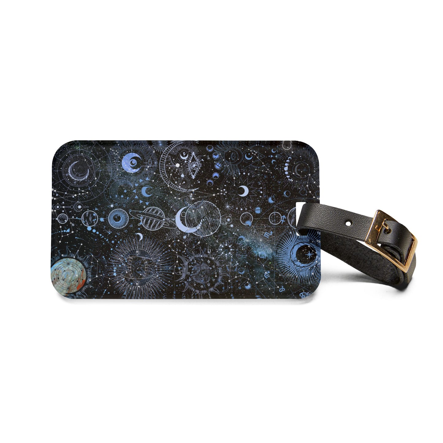 Celestial Luggage Tag - Cosmic Travel Identifier, Unique Gift for Travelers, Space-Themed Accessories