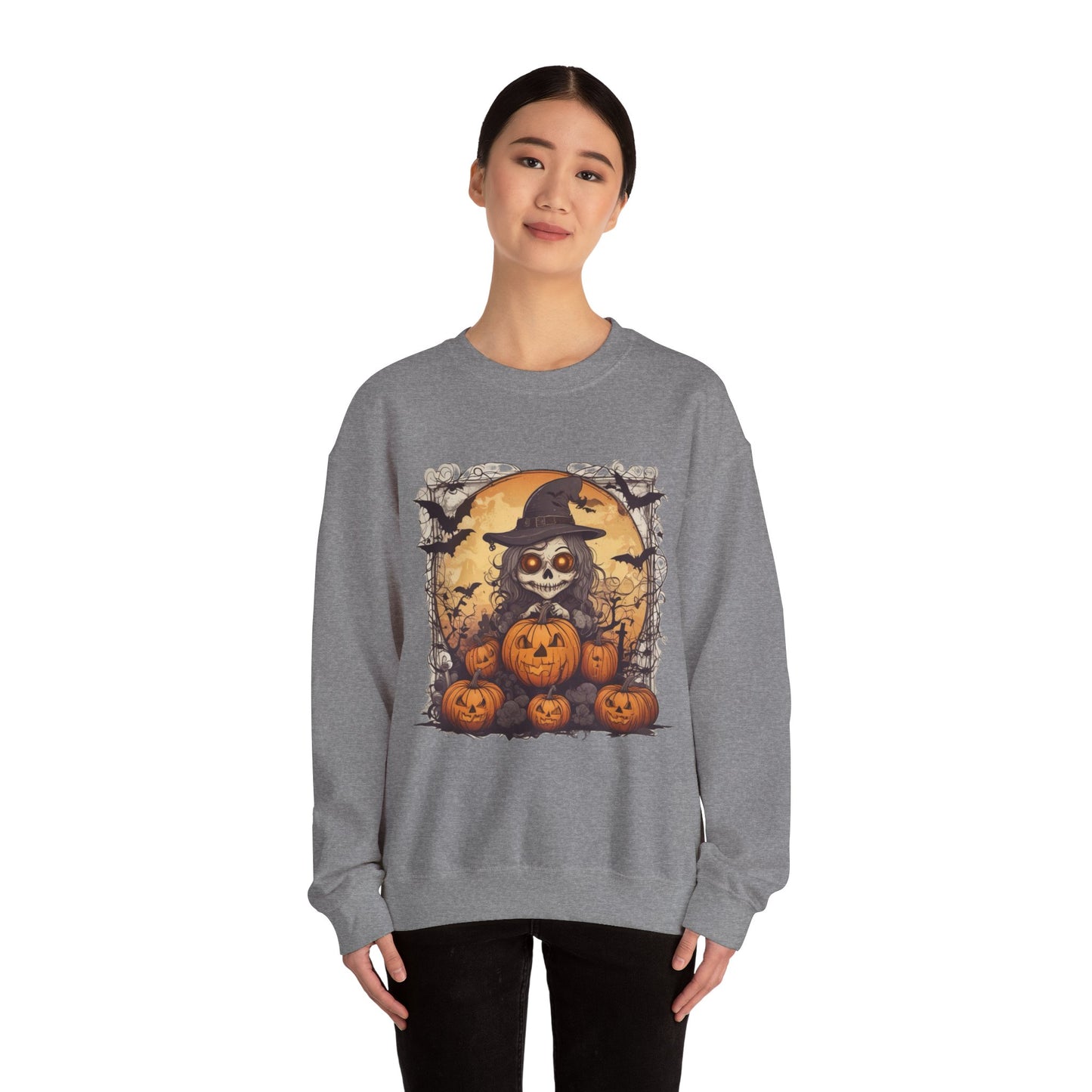 Spooky Witch Unisex Heavy Blend™ Crewneck Sweatshirt