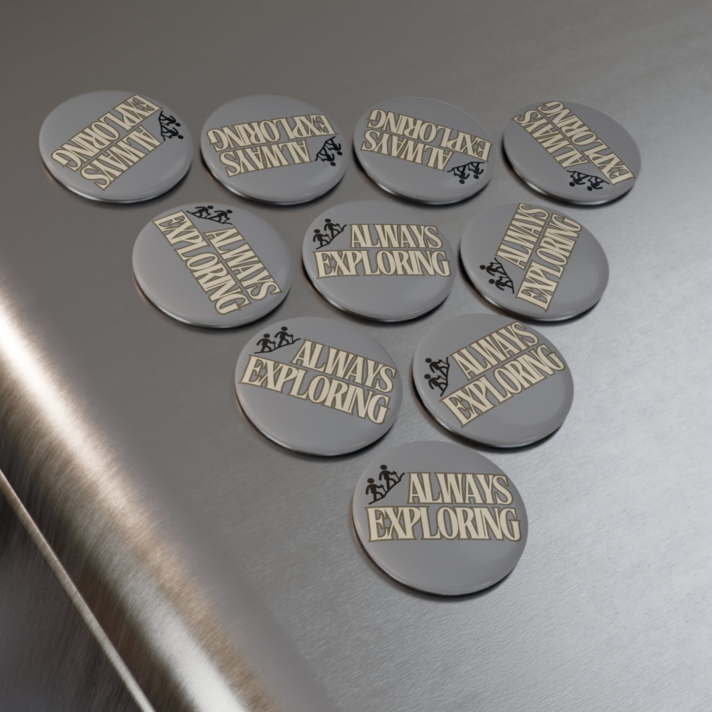 Exploration Button Magnet - Always Exploring, Adventure Decor, Gift for Hikers, Travel Enthusiast, Wanderlust