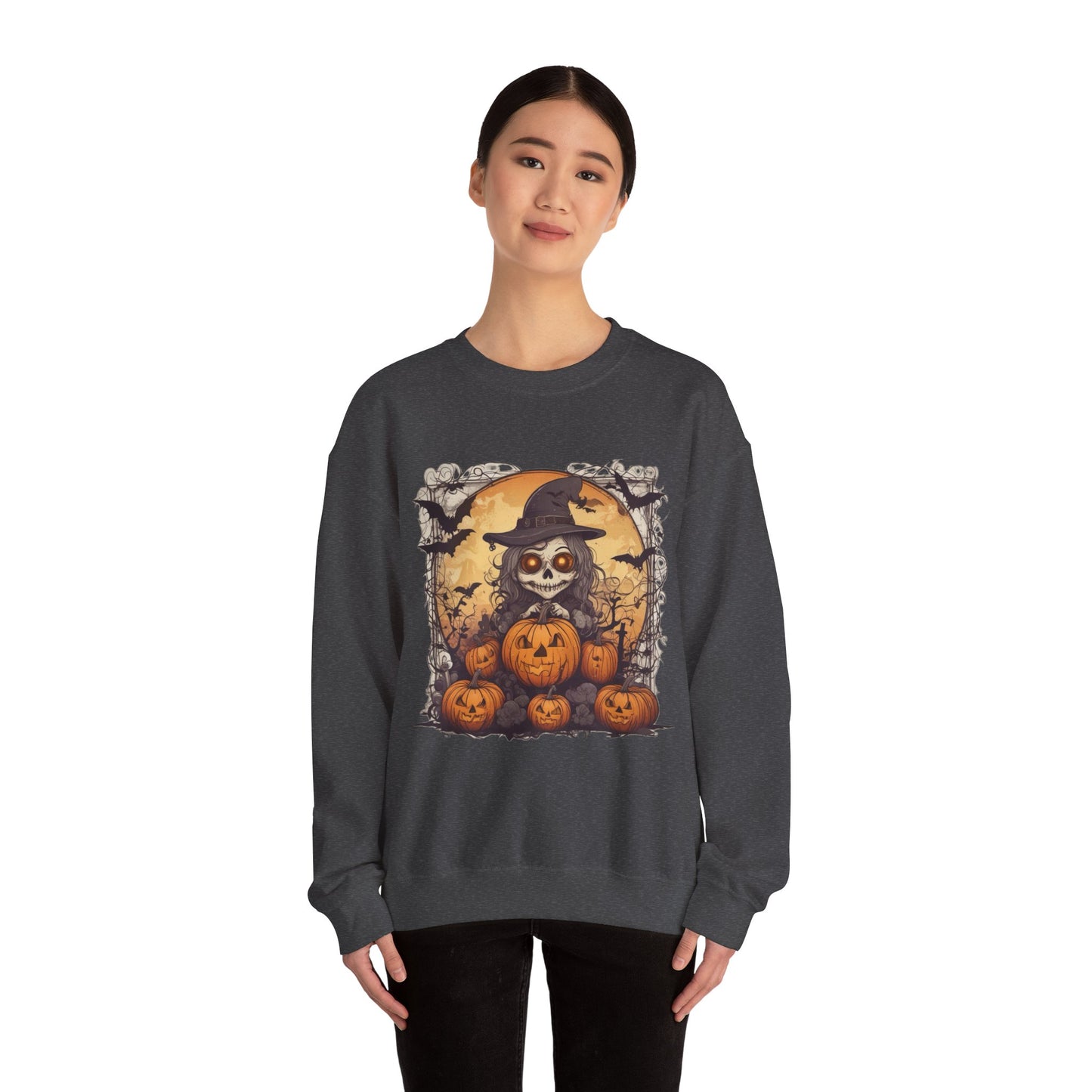 Spooky Witch Unisex Heavy Blend™ Crewneck Sweatshirt