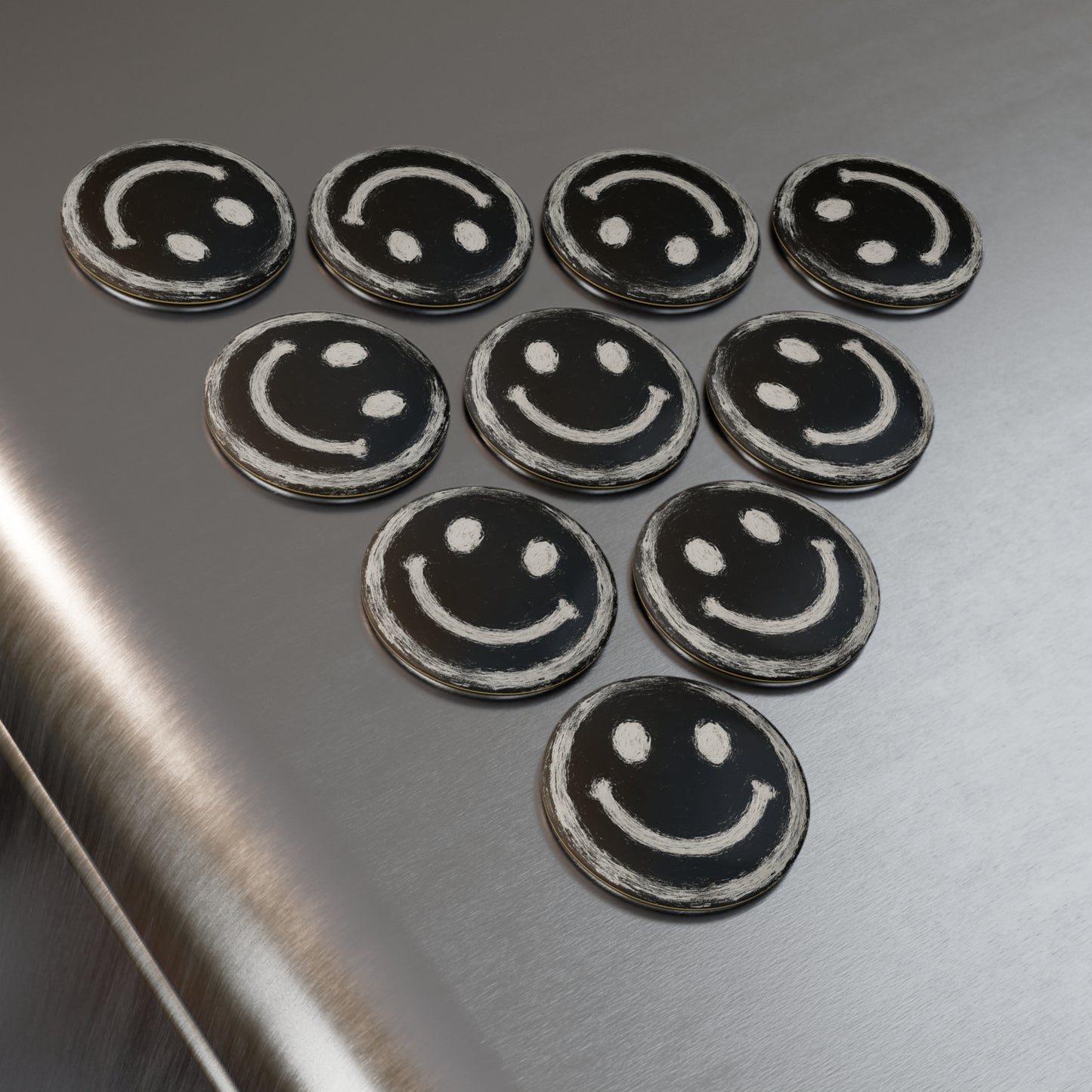Smiley Face Button Magnet - Fun Fridge Decor, Cute Gift
