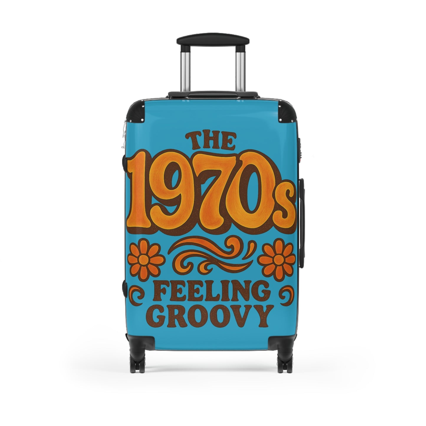 Retro Groovy Suitcase - 1970s Travel Luggage