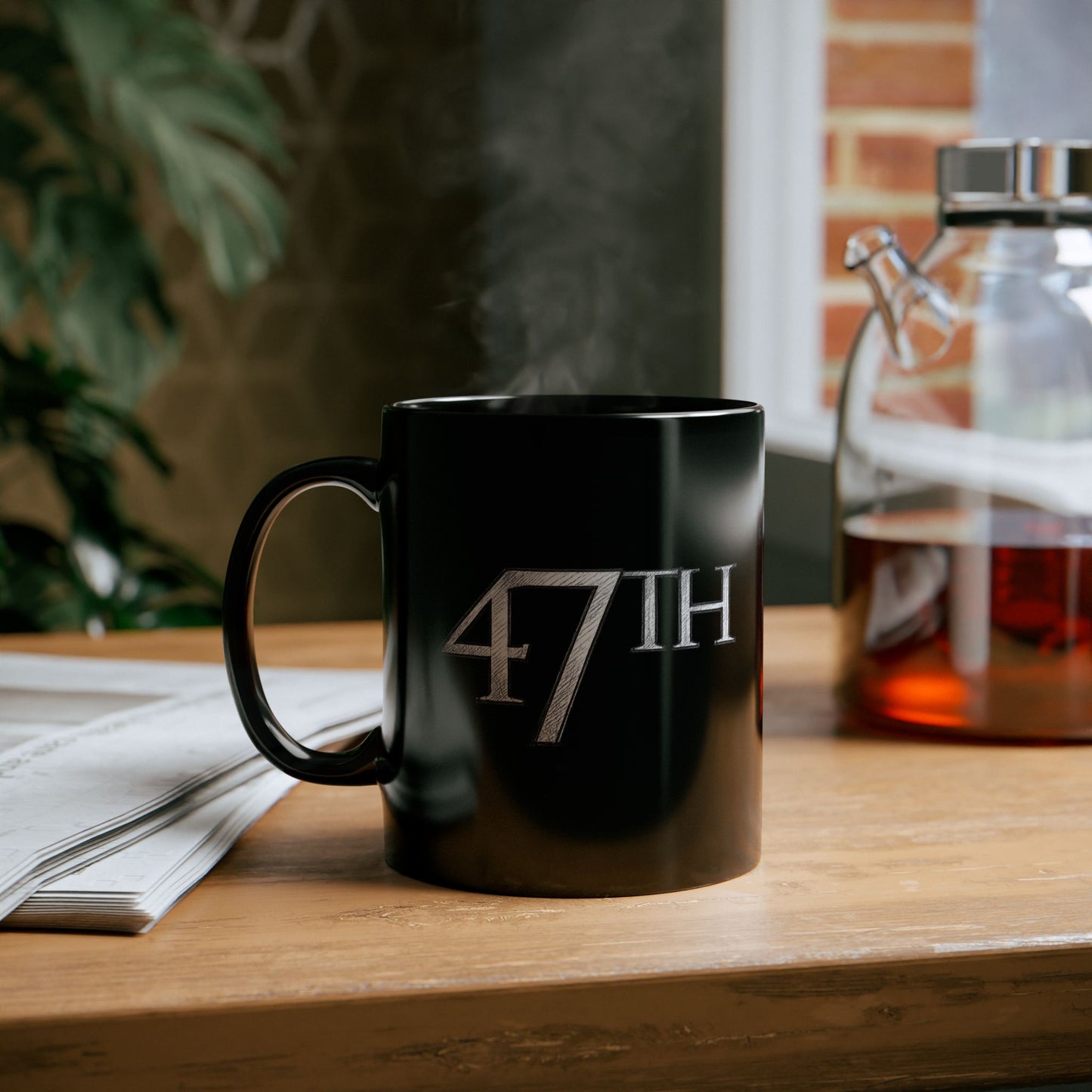 47th Black Mug
