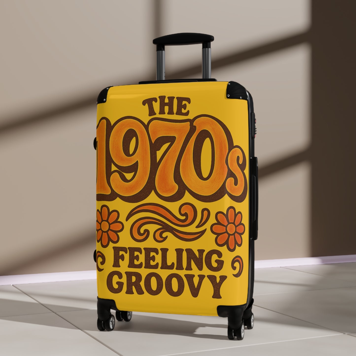 Retro 1970s Suitcase - Groovy Travel Luggage