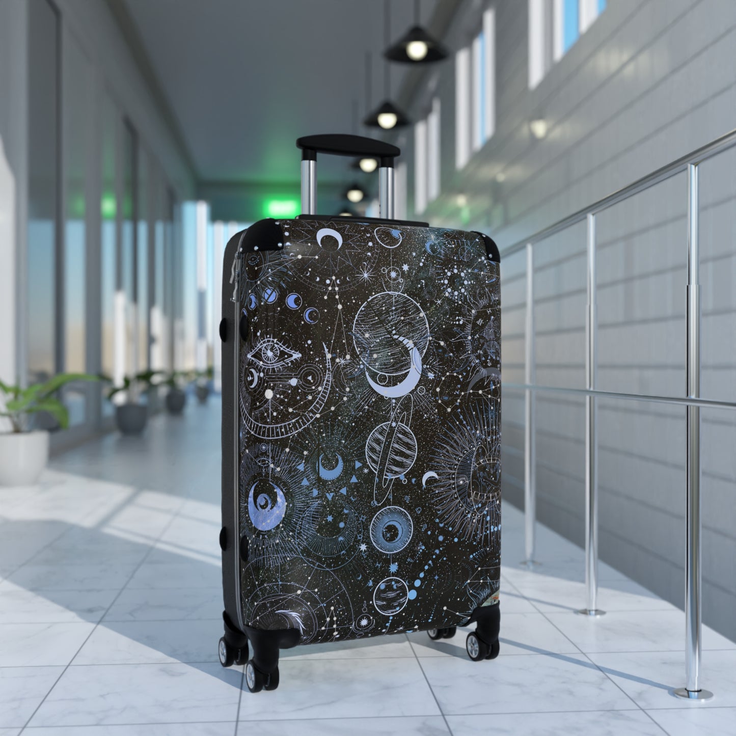 Cosmic Suitcases - Stylish Space-Themed