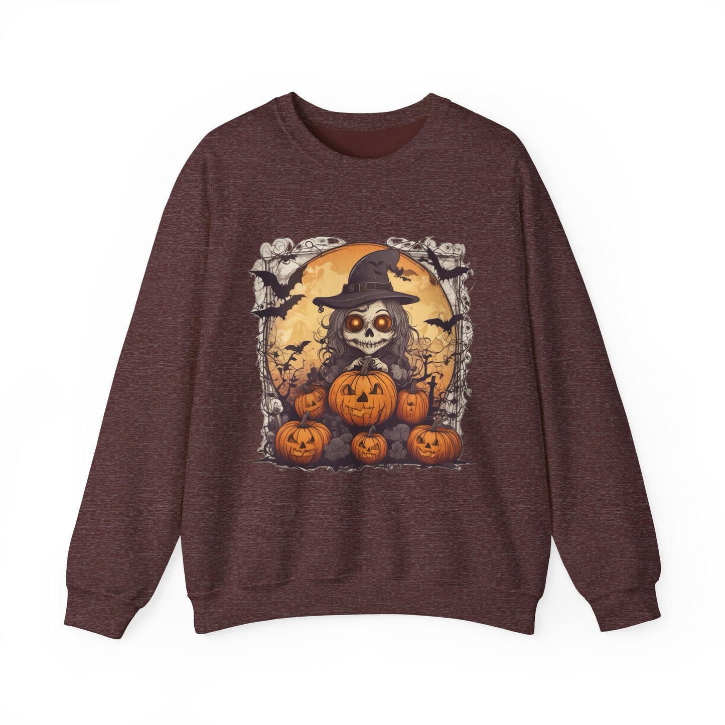 Spooky Witch Unisex Heavy Blend™ Crewneck Sweatshirt