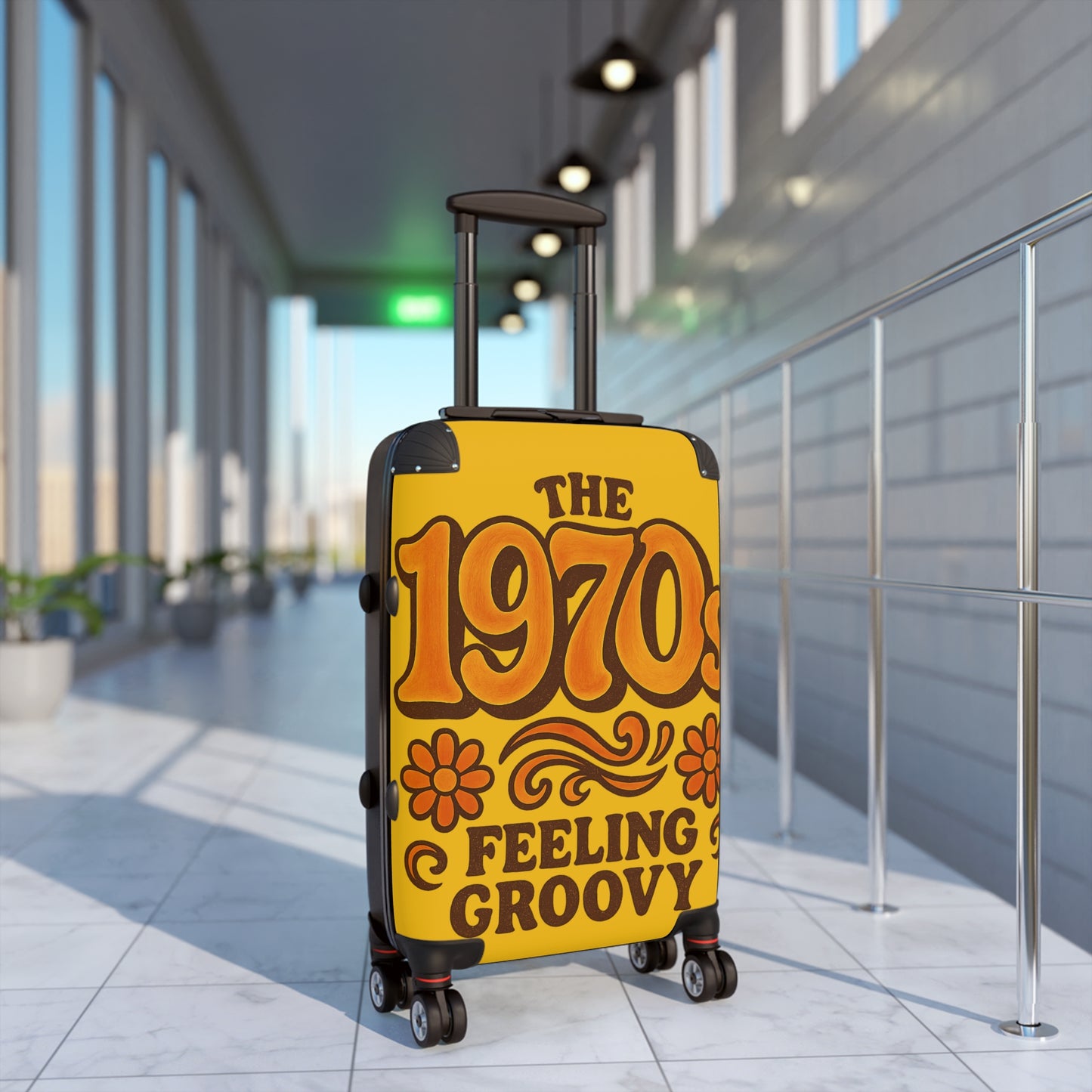 Retro 1970s Suitcase - Groovy Travel Luggage