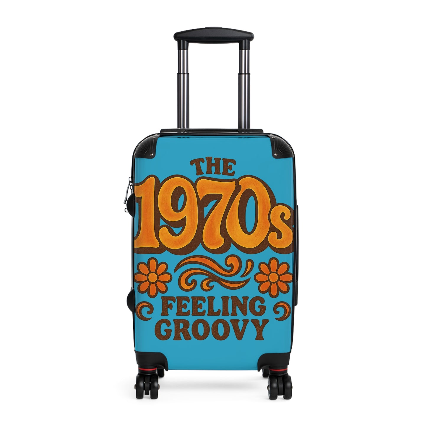 Retro Groovy Suitcase - 1970s Travel Luggage