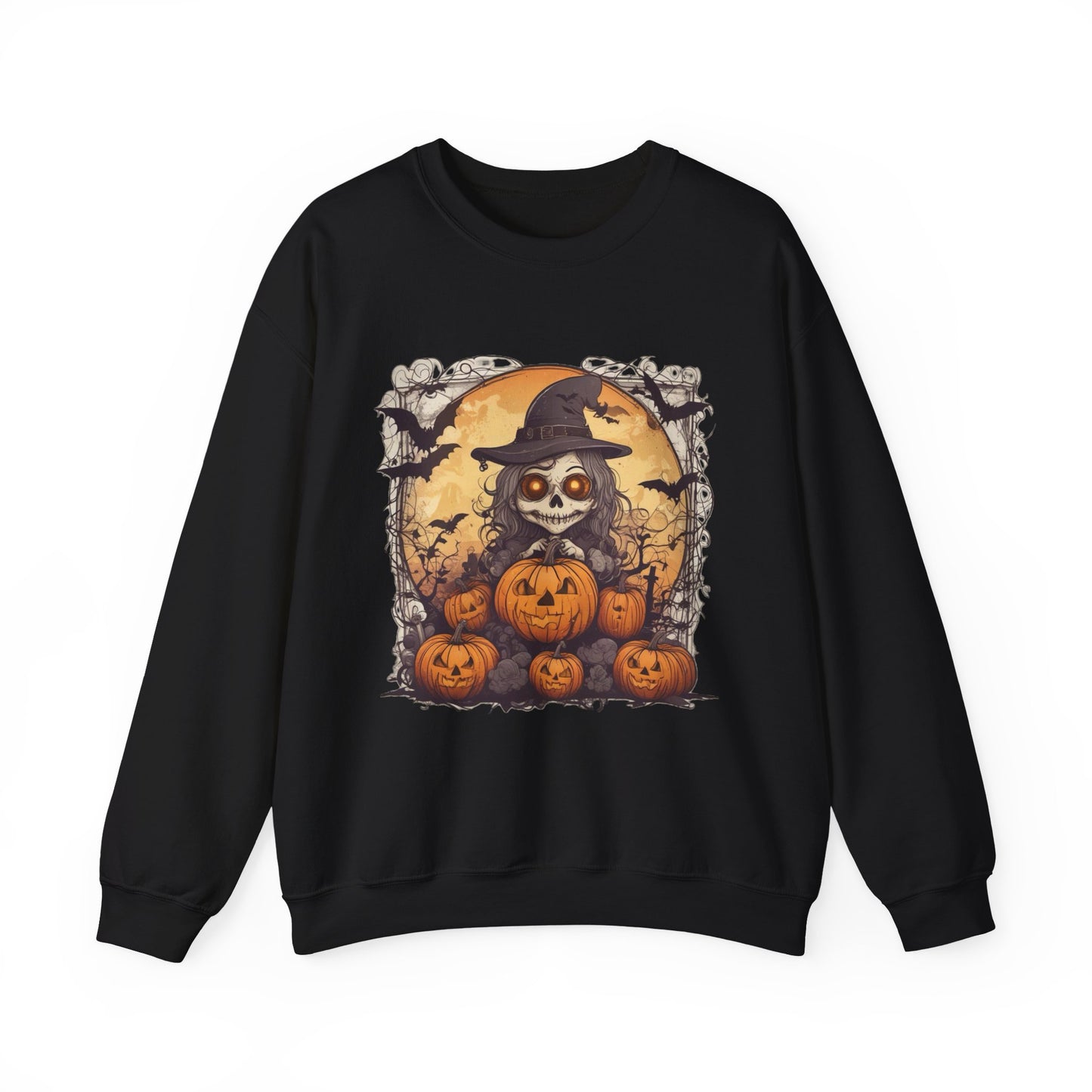 Spooky Witch Unisex Heavy Blend™ Crewneck Sweatshirt