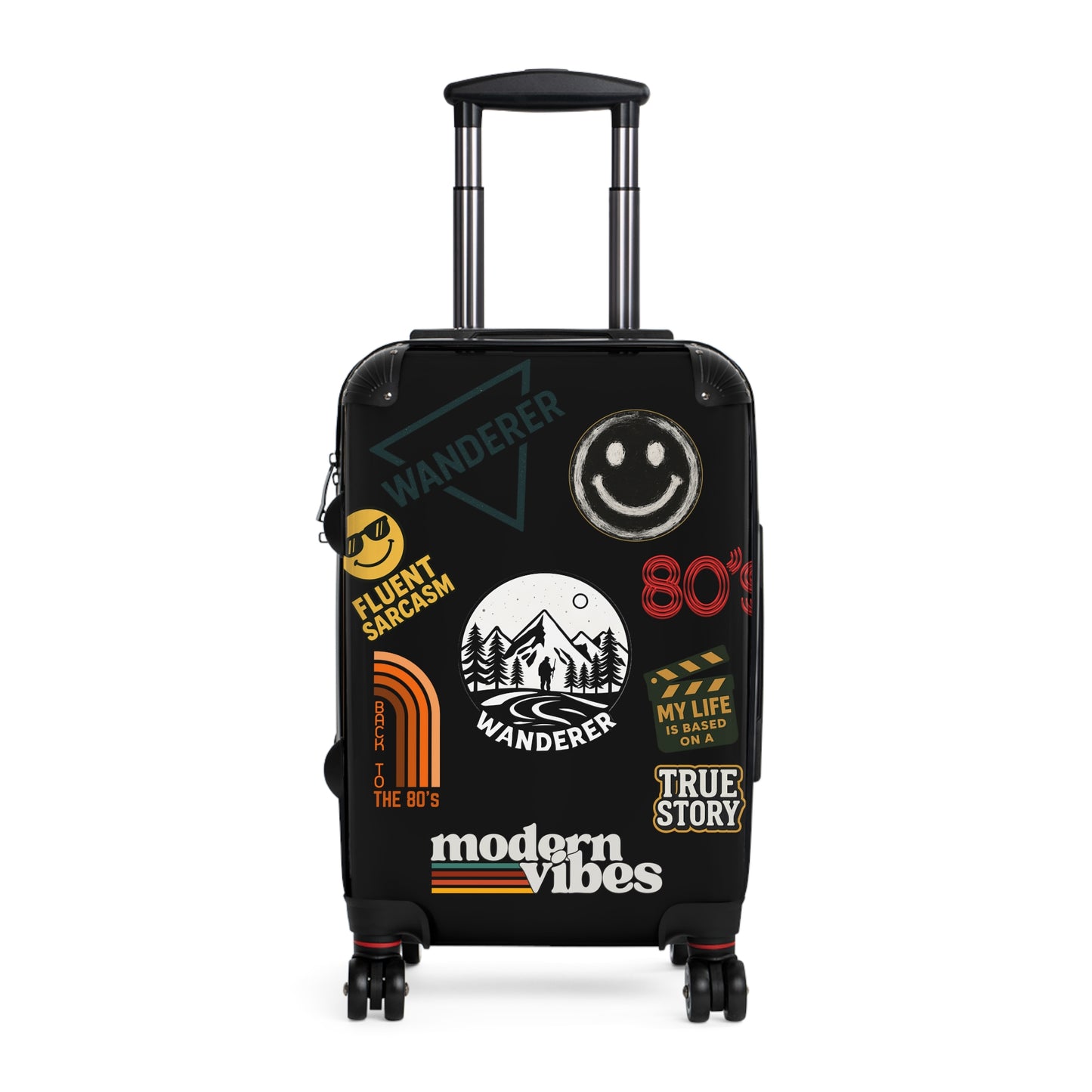 Wanderlust Suitcase with Vintage Travel Stickers