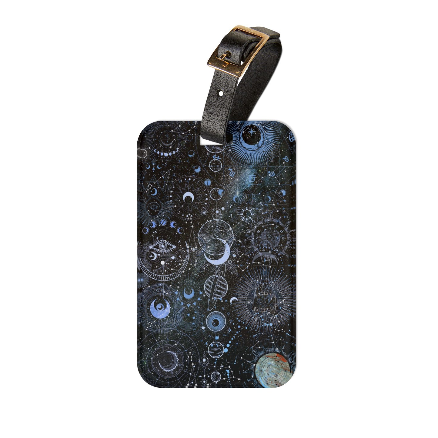 Celestial Luggage Tag - Cosmic Travel Identifier, Unique Gift for Travelers, Space-Themed Accessories