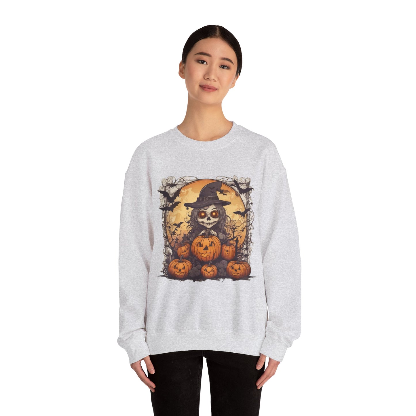 Spooky Witch Unisex Heavy Blend™ Crewneck Sweatshirt