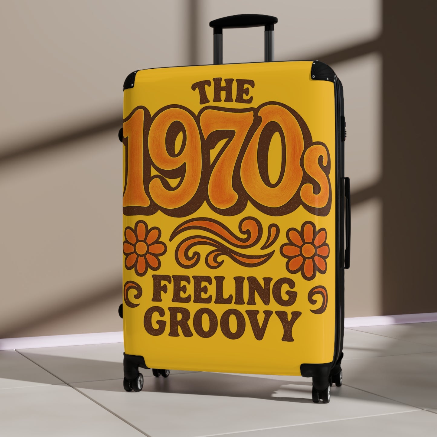 Retro 1970s Suitcase - Groovy Travel Luggage