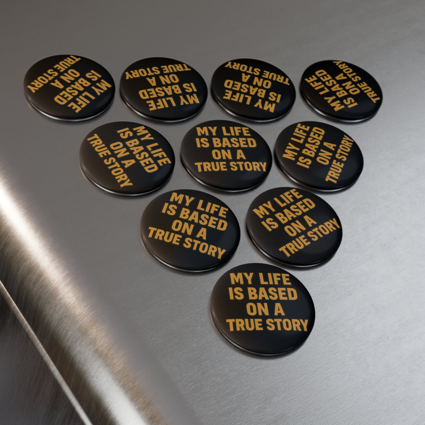 True Story Button Magnets, Fun Gift for Storytellers, Round Magnets for Fridge