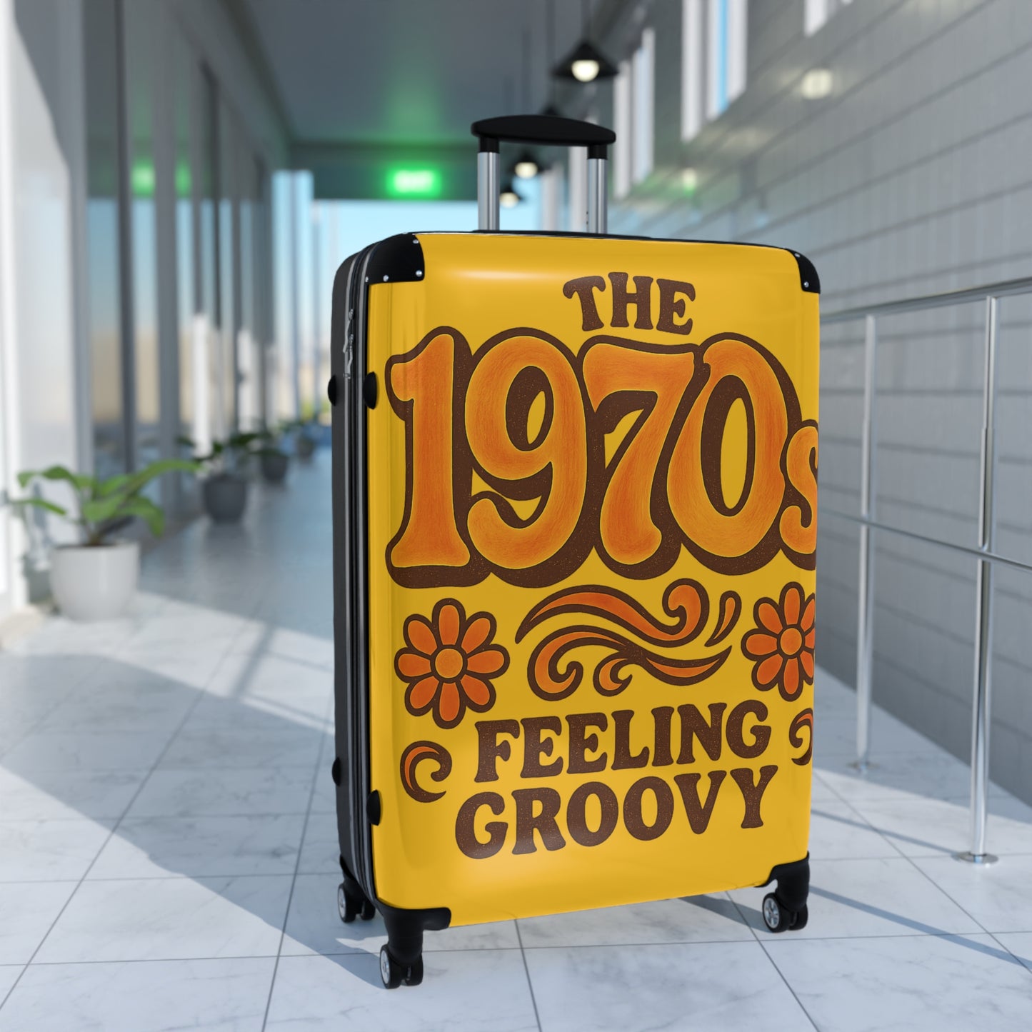 Retro 1970s Suitcase - Groovy Travel Luggage