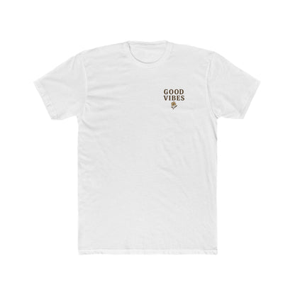 Good Vibes Unisex Cotton Crew Tee | Casual Wear, Nature Lovers, Retro Design