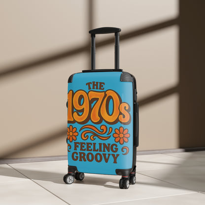 Retro Groovy Suitcase - 1970s Travel Luggage