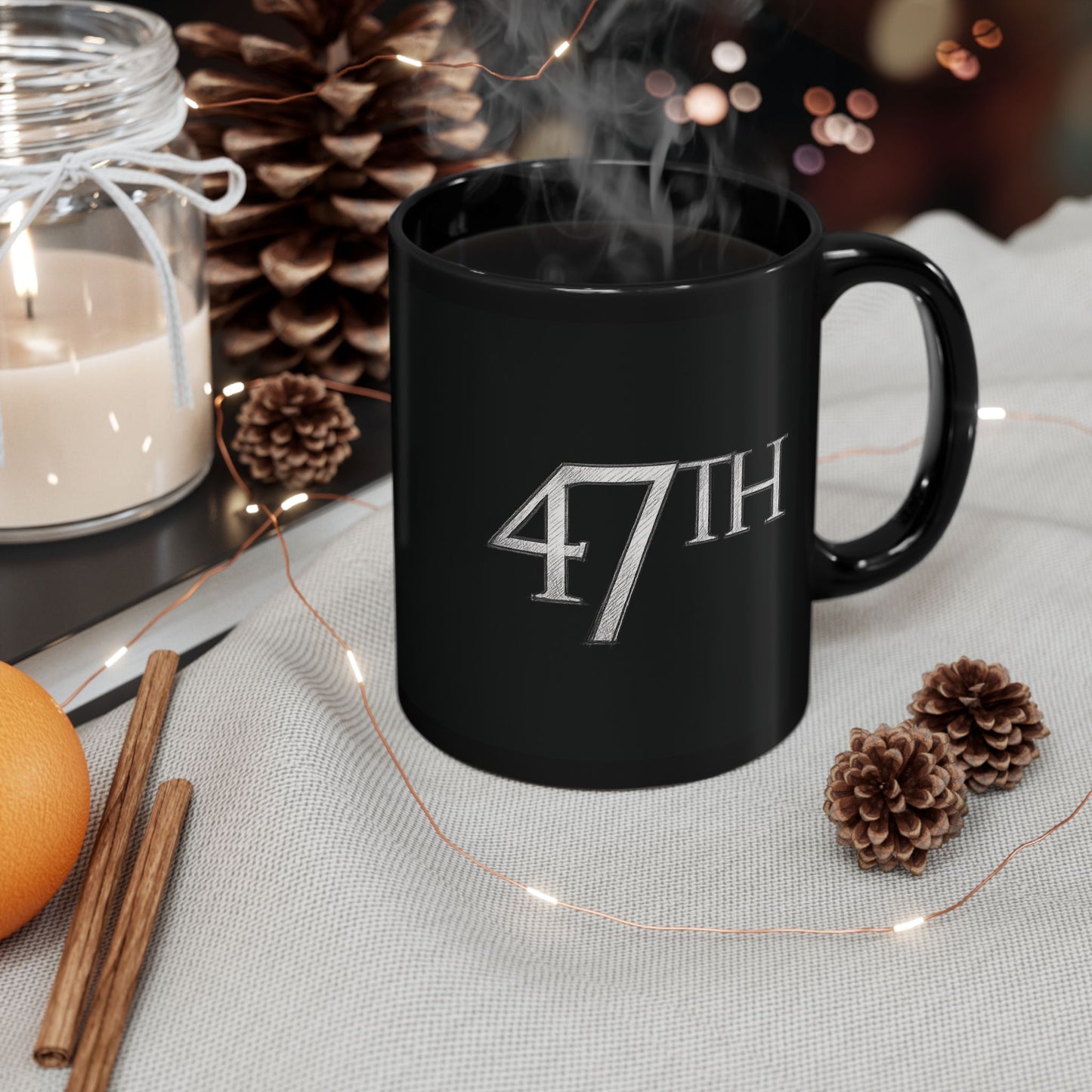 47th Black Mug