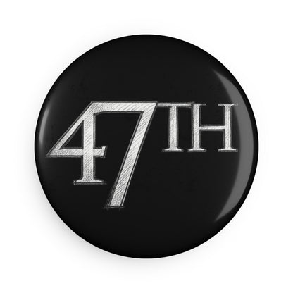 47th Sketch Button Magnet