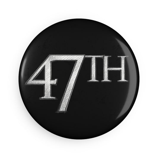 47th Sketch Button Magnet