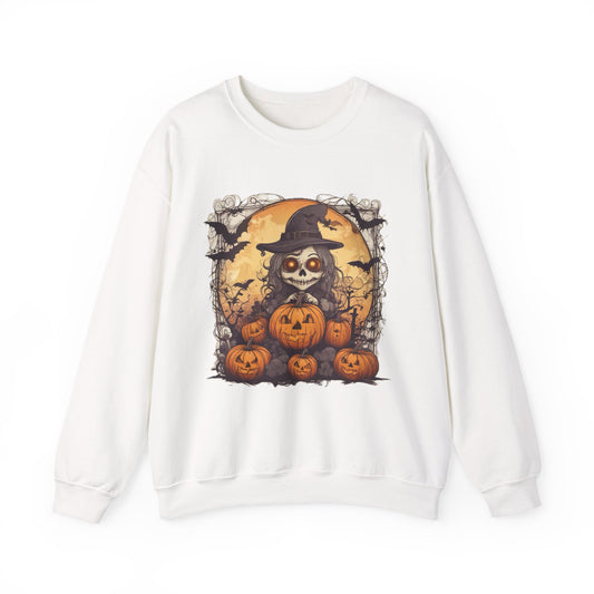 Spooky Witch Unisex Heavy Blend™ Crewneck Sweatshirt