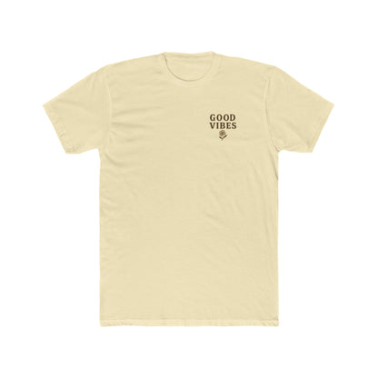 Good Vibes Unisex Cotton Crew Tee | Casual Wear, Nature Lovers, Retro Design