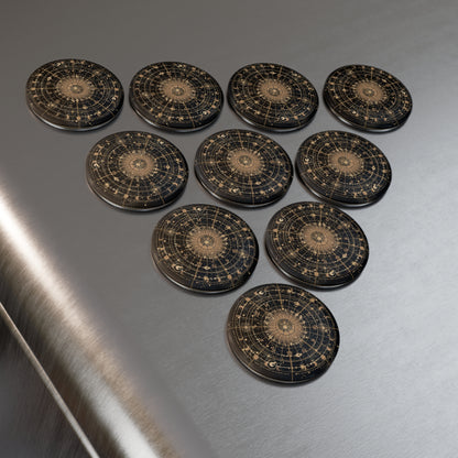 Astrology Button Magnet Set - Celestial Decor for Home, Gifts for Astrology Magnet