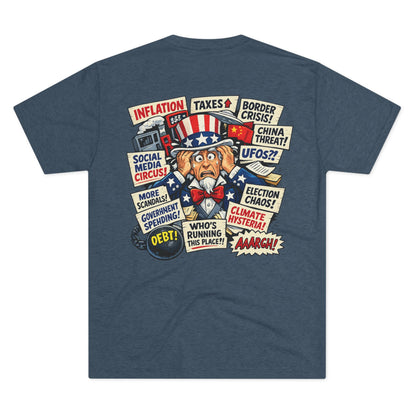 USA Crisis Comic 1 Tri-Blend Crew Tee