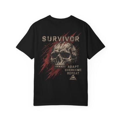 AFTERMATH Survivor Skull Tee — Adapt. Overcome. Repeat