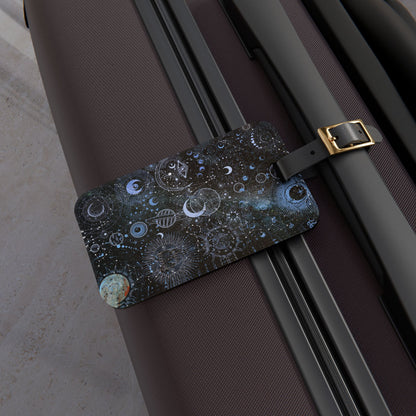 Celestial Luggage Tag - Cosmic Travel Identifier, Unique Gift for Travelers, Space-Themed Accessories