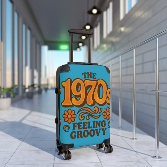 Retro Groovy Suitcase - 1970s Travel Luggage