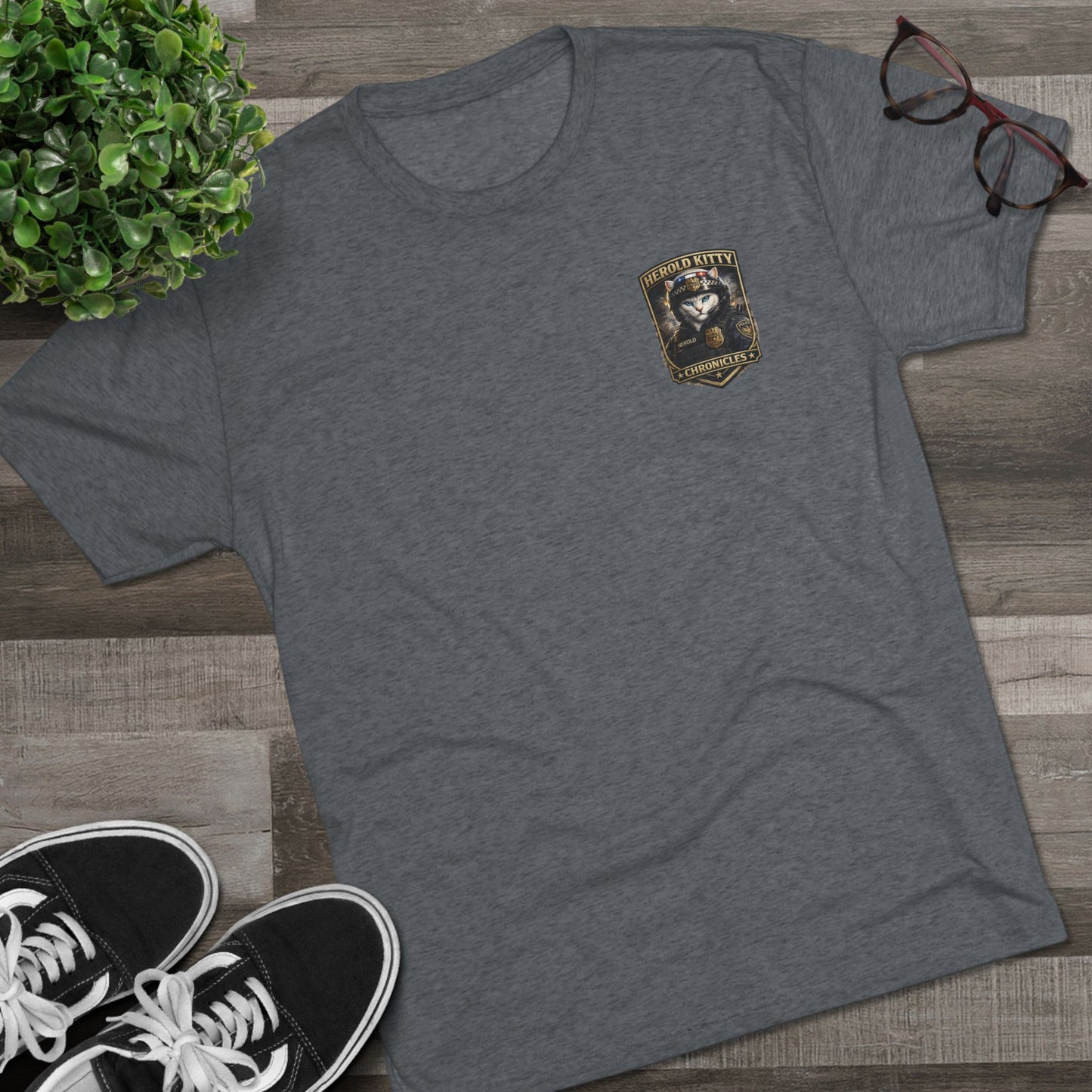 Well Sheeyit Harold Kitty - Tri-Blend Crew Tee