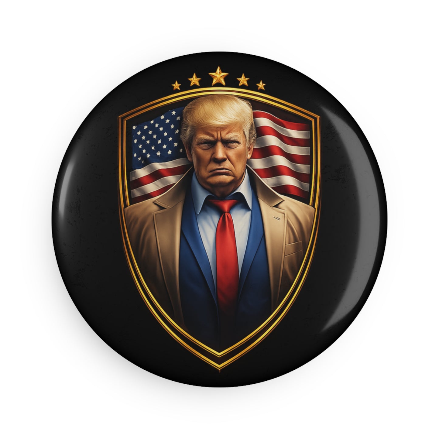 47th Boss Gold Button Magnet